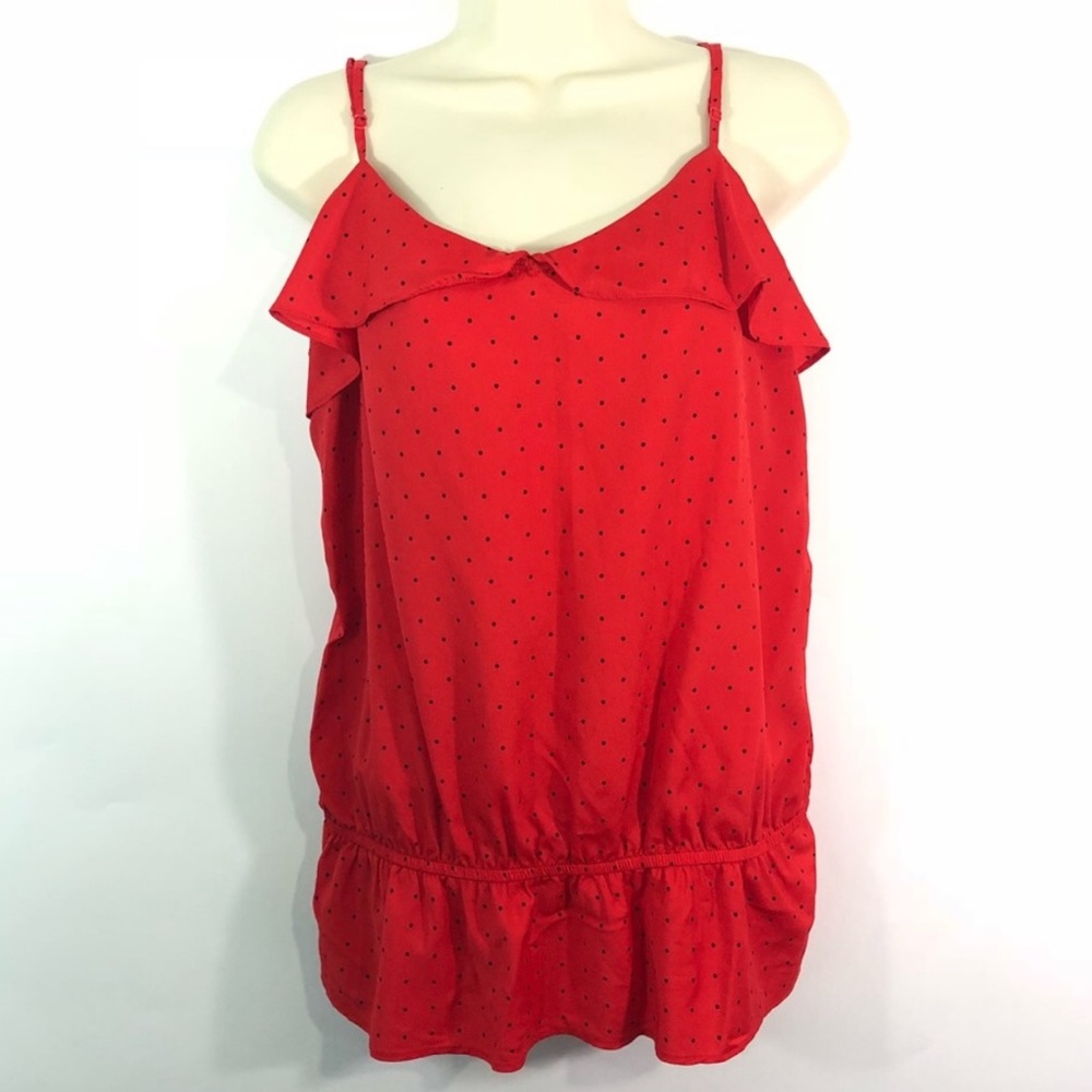 🦋5 For 20 | Red/Black Polka Dot Tank Top